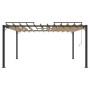 Cenador con techo de lamas tela taupé y aluminio 3x4 m de vidaXL, Carpas y cenadores - Ref: Foro24-313928, Precio: 645,64 €, ...