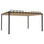 Cenador con techo de lamas tela taupé y aluminio 3x4 m de vidaXL, Carpas y cenadores - Ref: Foro24-313928, Precio: 645,64 €, ...