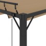 Cenador con techo de lamas tela taupé y aluminio 3x4 m de vidaXL, Carpas y cenadores - Ref: Foro24-313928, Precio: 645,64 €, ...