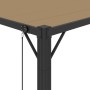 Cenador con techo de lamas tela taupé y aluminio 3x4 m de vidaXL, Carpas y cenadores - Ref: Foro24-313928, Precio: 645,64 €, ...