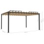 Cenador con techo de lamas tela taupé y aluminio 3x4 m de vidaXL, Carpas y cenadores - Ref: Foro24-313928, Precio: 645,64 €, ...