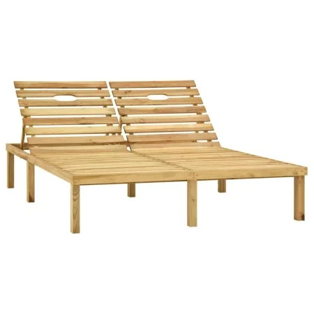 Green impregnated pine wood double lounger by vidaXL, Loungers - Ref: Foro24-315398, Price: 142,51 €, Discount: %