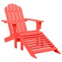 Silla jardín Adirondack con otomana madera maciza de abeto roja de vidaXL, Sillas de jardín - Ref: Foro24-315863, Precio: 102...