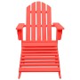 Silla jardín Adirondack con otomana madera maciza de abeto roja de vidaXL, Sillas de jardín - Ref: Foro24-315863, Precio: 102...