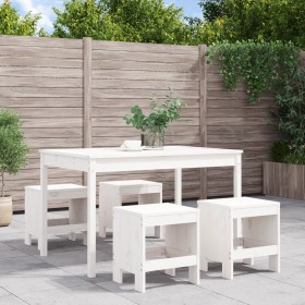 Juego de comedor de jardín 5 piezas madera maciza pino blanco en Conjuntos de jardín | Comprar online en Foru.es