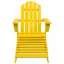 Silla jardín Adirondack y otomana madera maciza abeto amarilla de vidaXL, Sillas de jardín - Ref: Foro24-315864, Precio: 97,4...
