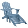 Silla jardín Adirondack con otomana madera maciza de abeto azul de vidaXL, Sillas de jardín - Ref: Foro24-315865, Precio: 109...