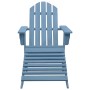 Silla jardín Adirondack con otomana madera maciza de abeto azul de vidaXL, Sillas de jardín - Ref: Foro24-315865, Precio: 109...