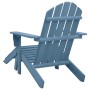Silla jardín Adirondack con otomana madera maciza de abeto azul de vidaXL, Sillas de jardín - Ref: Foro24-315865, Precio: 109...