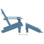 Silla jardín Adirondack con otomana madera maciza de abeto azul de vidaXL, Sillas de jardín - Ref: Foro24-315865, Precio: 109...