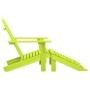 Silla jardín Adirondack con otomana madera maciza abeto verde de vidaXL, Sillas de jardín - Ref: Foro24-315866, Precio: 86,53...