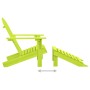 Silla jardín Adirondack con otomana madera maciza abeto verde de vidaXL, Sillas de jardín - Ref: Foro24-315866, Precio: 86,53...