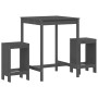 Set de mesa y taburetes altos jardín 3 piezas madera pino gris en Conjuntos de jardín | Comprar online en Foru.es