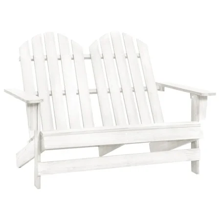 Silla Adirondack de jardín 2 plazas madera de abeto blanco de vidaXL, Sillas de jardín - Ref: Foro24-315899, Precio: 115,52 €...