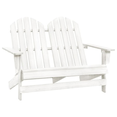 Silla Adirondack de jardín 2 plazas madera de abeto blanco de vidaXL, Sillas de jardín - Ref: Foro24-315899, Precio: 117,79 €...
