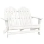 Silla Adirondack de jardín 2 plazas madera de abeto blanco de vidaXL, Sillas de jardín - Ref: Foro24-315899, Precio: 115,52 €...