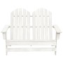 Silla Adirondack de jardín 2 plazas madera de abeto blanco de vidaXL, Sillas de jardín - Ref: Foro24-315899, Precio: 117,79 €...