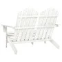 Silla Adirondack de jardín 2 plazas madera de abeto blanco de vidaXL, Sillas de jardín - Ref: Foro24-315899, Precio: 115,52 €...