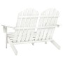 Silla Adirondack de jardín 2 plazas madera de abeto blanco de vidaXL, Sillas de jardín - Ref: Foro24-315899, Precio: 117,79 €...