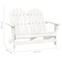 Silla Adirondack de jardín 2 plazas madera de abeto blanco de vidaXL, Sillas de jardín - Ref: Foro24-315899, Precio: 115,52 €...
