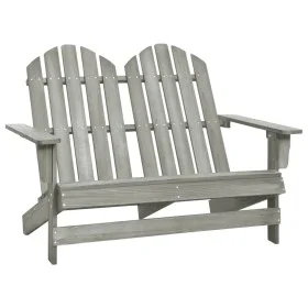 Silla Adirondack de jardín 2 plazas madera maciza abeto gris de vidaXL, Sillas de jardín - Ref: Foro24-315900, Precio: 115,13...