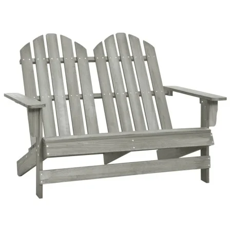 Silla Adirondack de jardín 2 plazas madera maciza abeto gris de vidaXL, Sillas de jardín - Ref: Foro24-315900, Precio: 115,13...