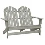 Silla Adirondack de jardín 2 plazas madera maciza abeto gris de vidaXL, Sillas de jardín - Ref: Foro24-315900, Precio: 115,13...