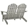Silla Adirondack de jardín 2 plazas madera maciza abeto gris de vidaXL, Sillas de jardín - Ref: Foro24-315900, Precio: 115,13...