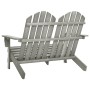 Silla Adirondack de jardín 2 plazas madera maciza abeto gris de vidaXL, Sillas de jardín - Ref: Foro24-315900, Precio: 131,56...