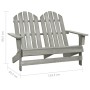 Silla Adirondack de jardín 2 plazas madera maciza abeto gris de vidaXL, Sillas de jardín - Ref: Foro24-315900, Precio: 131,56...
