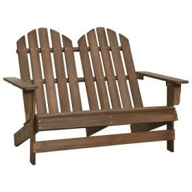 Silla Adirondack de jardín 2 plazas madera maciza abeto marrón de vidaXL, Sillas de jardín - Ref: Foro24-315901, Precio: 114,...