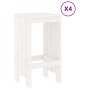 Set de mesa y taburetes altos jardín 5 pzas madera pino blanco en Conjuntos de jardín | Comprar online en Foru.es
