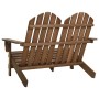 Silla Adirondack de jardín 2 plazas madera maciza abeto marrón de vidaXL, Sillas de jardín - Ref: Foro24-315901, Precio: 131,...