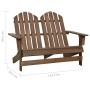 Silla Adirondack de jardín 2 plazas madera maciza abeto marrón de vidaXL, Sillas de jardín - Ref: Foro24-315901, Precio: 131,...
