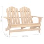 Silla Adirondack de jardín 2 plazas madera maciza de abeto de vidaXL, Sillas de jardín - Ref: Foro24-315902, Precio: 120,00 €...