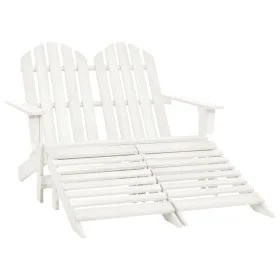 Silla Adirondack de jardín 2 plazas madera maciza abeto blanco de vidaXL, Sillas de jardín - Ref: Foro24-315909, Precio: 130,...
