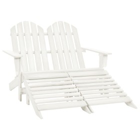 Silla Adirondack de jardín 2 plazas madera maciza abeto blanco de vidaXL, Sillas de jardín - Ref: Foro24-315909, Precio: 132,...