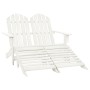 Silla Adirondack de jardín 2 plazas madera maciza abeto blanco de vidaXL, Sillas de jardín - Ref: Foro24-315909, Precio: 132,...