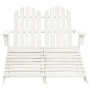 Silla Adirondack de jardín 2 plazas madera maciza abeto blanco de vidaXL, Sillas de jardín - Ref: Foro24-315909, Precio: 132,...