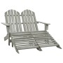Silla Adirondack de jardín 2 plazas madera de abeto gris de vidaXL, Sillas de jardín - Ref: Foro24-315910, Precio: 137,44 €, ...