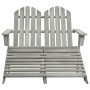 Silla Adirondack de jardín 2 plazas madera de abeto gris de vidaXL, Sillas de jardín - Ref: Foro24-315910, Precio: 137,44 €, ...