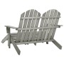 Silla Adirondack de jardín 2 plazas madera de abeto gris de vidaXL, Sillas de jardín - Ref: Foro24-315910, Precio: 137,44 €, ...