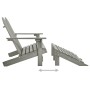 Silla Adirondack de jardín 2 plazas madera de abeto gris de vidaXL, Sillas de jardín - Ref: Foro24-315910, Precio: 137,44 €, ...