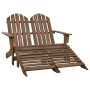Silla Adirondack de jardín 2 plazas madera de abeto marrón de vidaXL, Sillas de jardín - Ref: Foro24-315911, Precio: 142,97 €...
