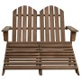 Silla Adirondack de jardín 2 plazas madera de abeto marrón de vidaXL, Sillas de jardín - Ref: Foro24-315911, Precio: 142,97 €...