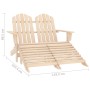 Silla Adirondack de jardín 2 plazas madera de abeto de vidaXL, Sillas de jardín - Ref: Foro24-315912, Precio: 124,18 €, Descu...