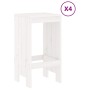 Set de mesa y taburetes altos jardín 5 pzas madera pino blanco en Conjuntos de jardín | Comprar online en Foru.es
