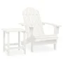 Silla con otomana y mesa jardín Adirondack macizo abeto blanco de vidaXL, Conjuntos de jardín - Ref: Foro24-315919, Precio: 7...