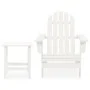 Silla con otomana y mesa jardín Adirondack macizo abeto blanco de vidaXL, Conjuntos de jardín - Ref: Foro24-315919, Precio: 7...