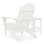 Silla con otomana y mesa jardín Adirondack macizo abeto blanco de vidaXL, Conjuntos de jardín - Ref: Foro24-315919, Precio: 7...